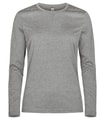 Dames T-shirt Lange Mouw Clique Basic Grijs melange